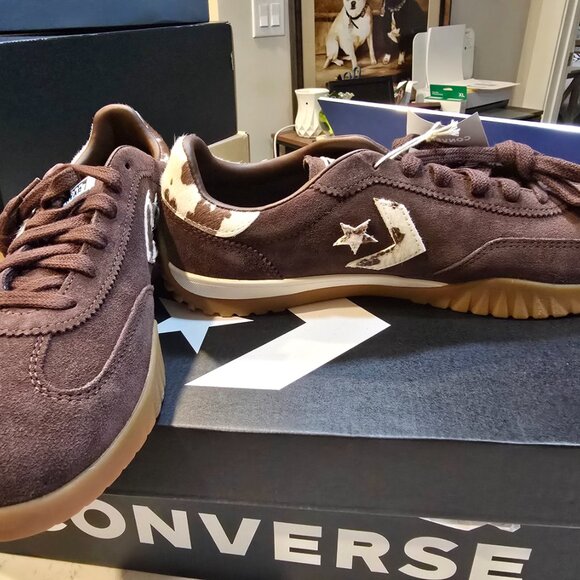 Converse Run Star Trainer Sneakers Low Top Brown Pony Hair A17973C 2025 Mens 10 - Picture 4 of 16
